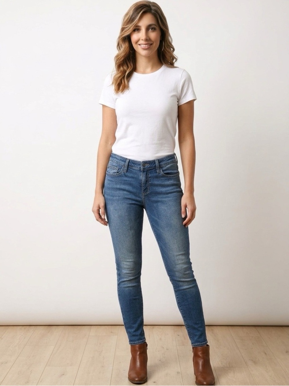 Joe's Jeans Mid Rise Skinny Ankle Stretch Denim Blue Size 29